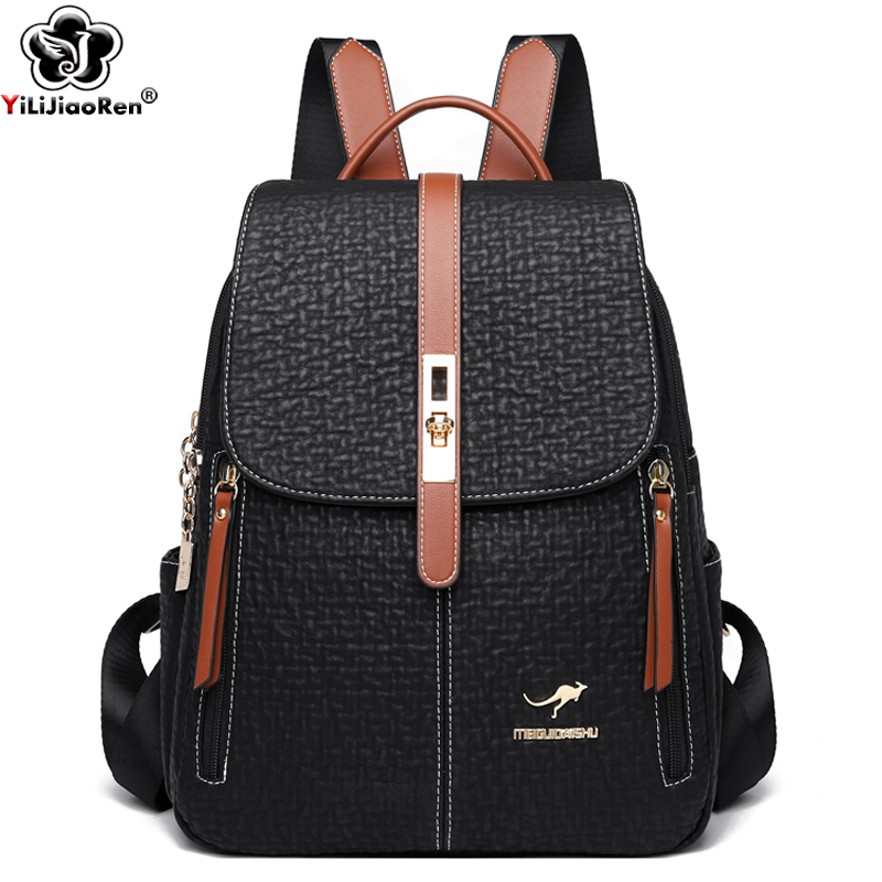 Women Fashion Online - Fashion Backpacks Female High Quality Leather