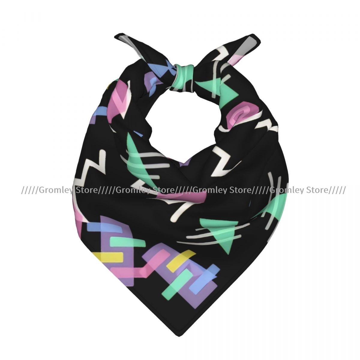 Women'S Fashion In The 80S - Square Scarf Women Hipster Abstract Retro