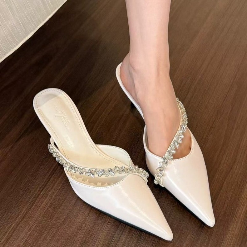 Women'S Fashion Jewellery - Sexy silver stiletto platform slippers -