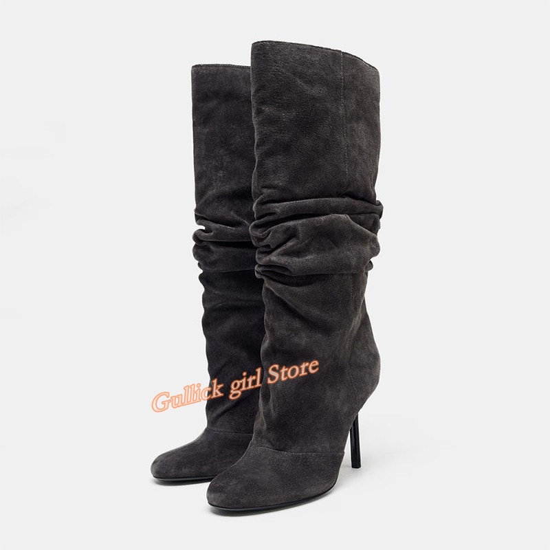 Suede Slouchy Knee High Boots  - Women'S Fashion Winter 2026 review and price