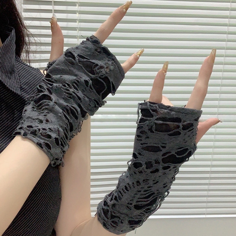 Yueqiu Girl Alt Fashion Ripped - Women Fashion Gloves review and price
