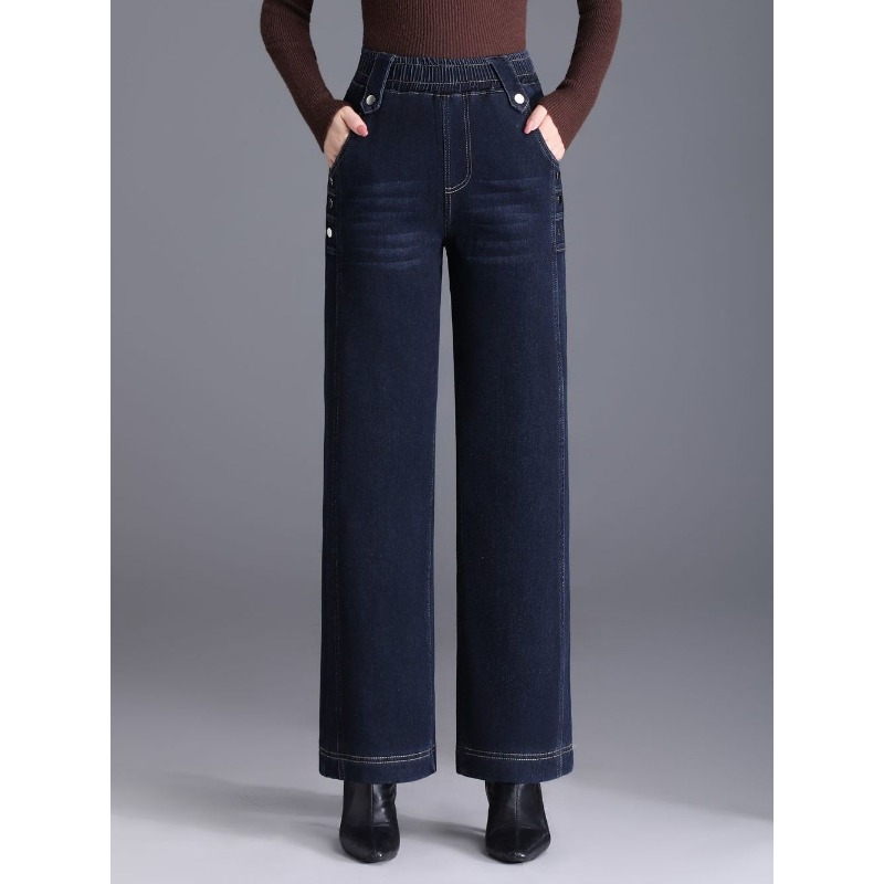 Women Spring Autumn Elastic Wa - Mom Jeans Women review and price