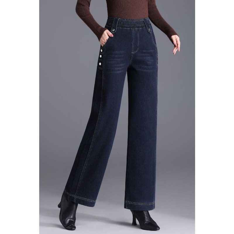 Women Spring Autumn Elastic Wa - Mom Jeans Women review and price