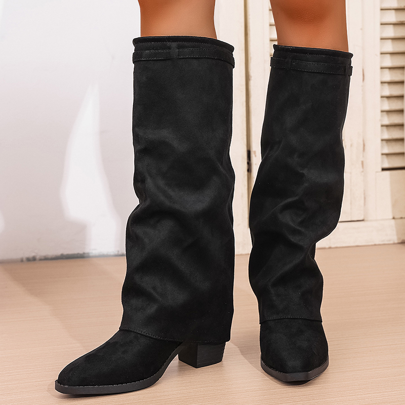 Fashion Slip On High Heeled Kn - Women'S Fashion Knee High Boots review and price