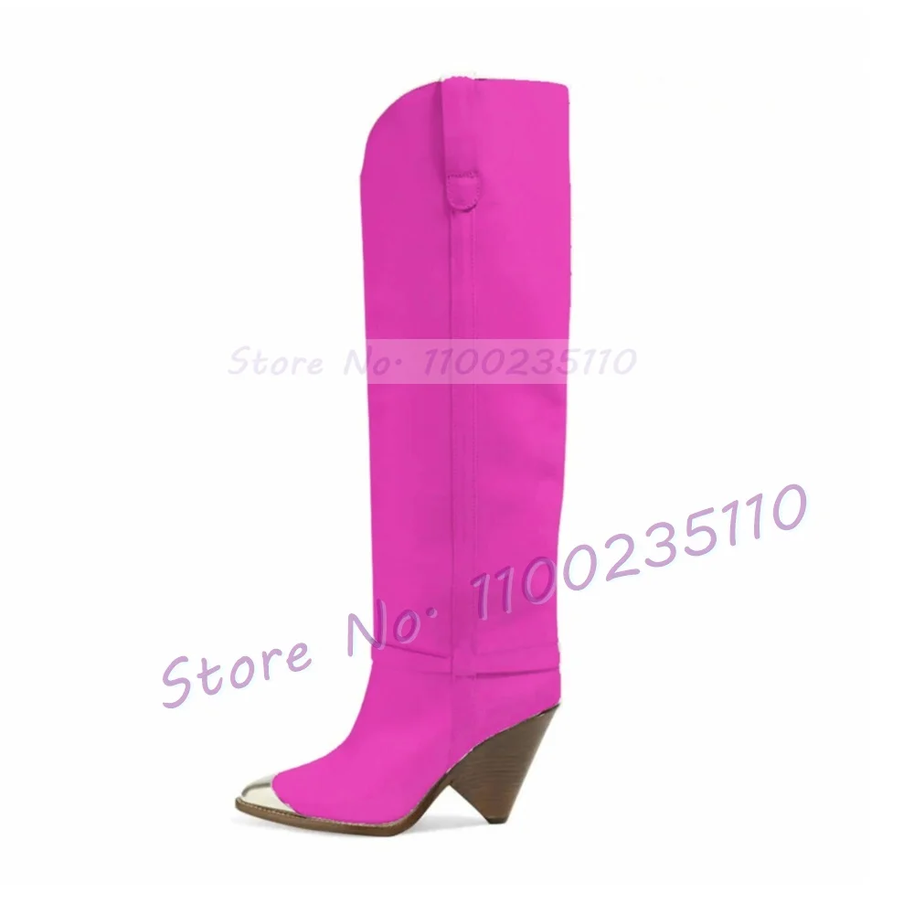 Silver Metal Toe Tan Knee-High - Women'S Fashion Knee High Boots review and price