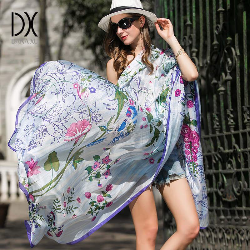 DANA XU 100% Silk Head Scarves - Women'S Fashion Poncho review and price