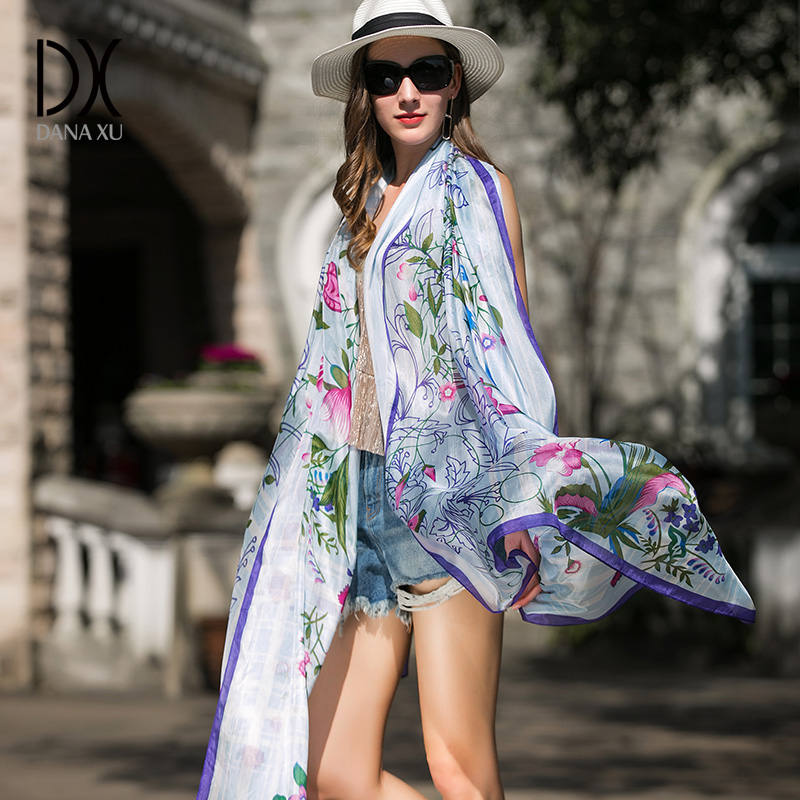 DANA XU 100% Silk Head Scarves - Women'S Fashion Poncho review and price