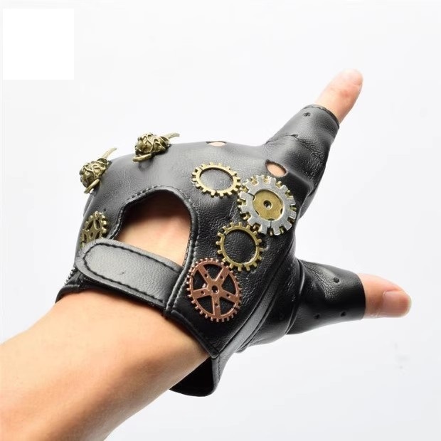 Steampunk PU Leather Fingerles - Women Fashion Gloves review and price