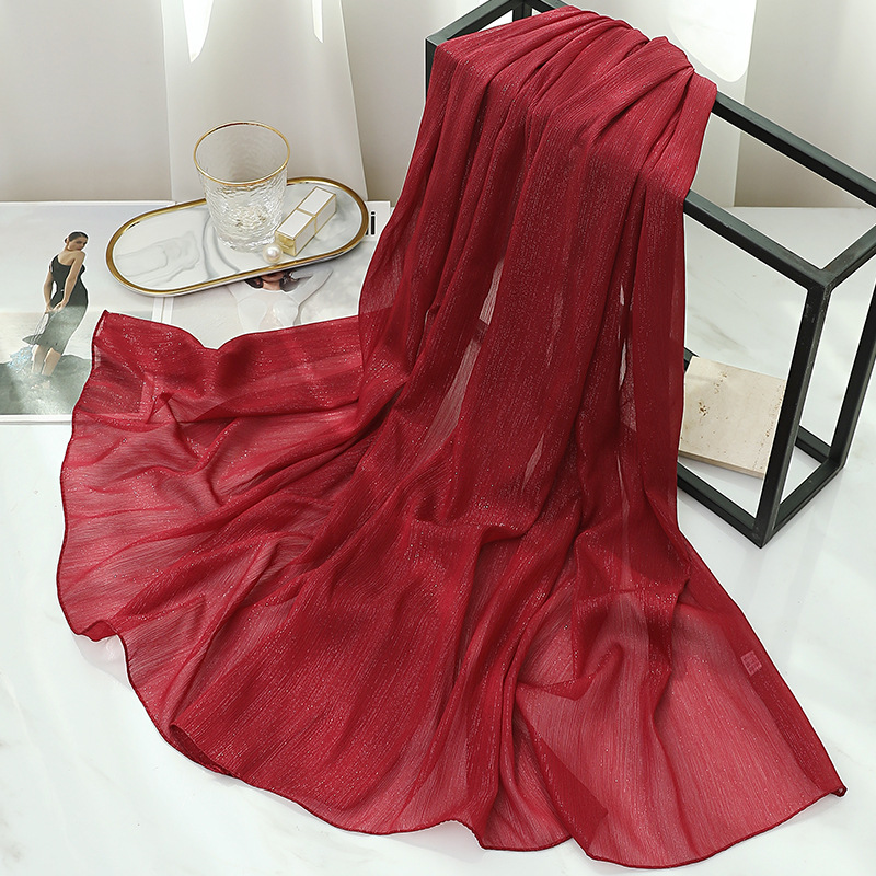 Women Thin Silk Scarf Solid So - Women'S Fashion Poncho review and price