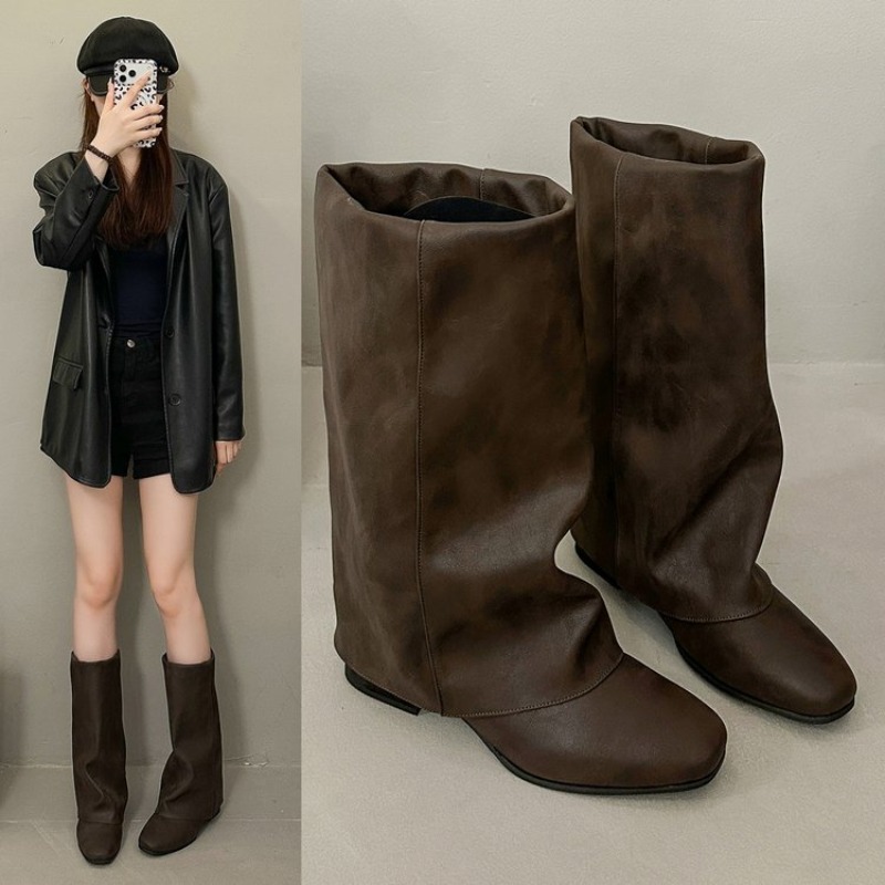 2026 New Square Head Vintage F - Women'S Fashion Knee High Boots review and price