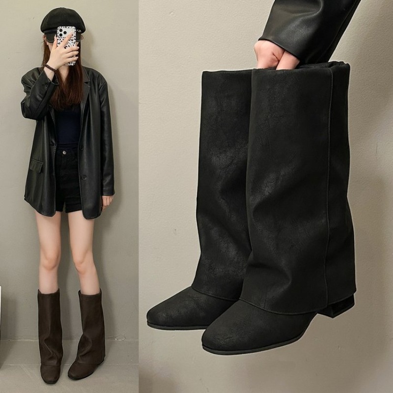 2026 New Square Head Vintage F - Women'S Fashion Knee High Boots review and price