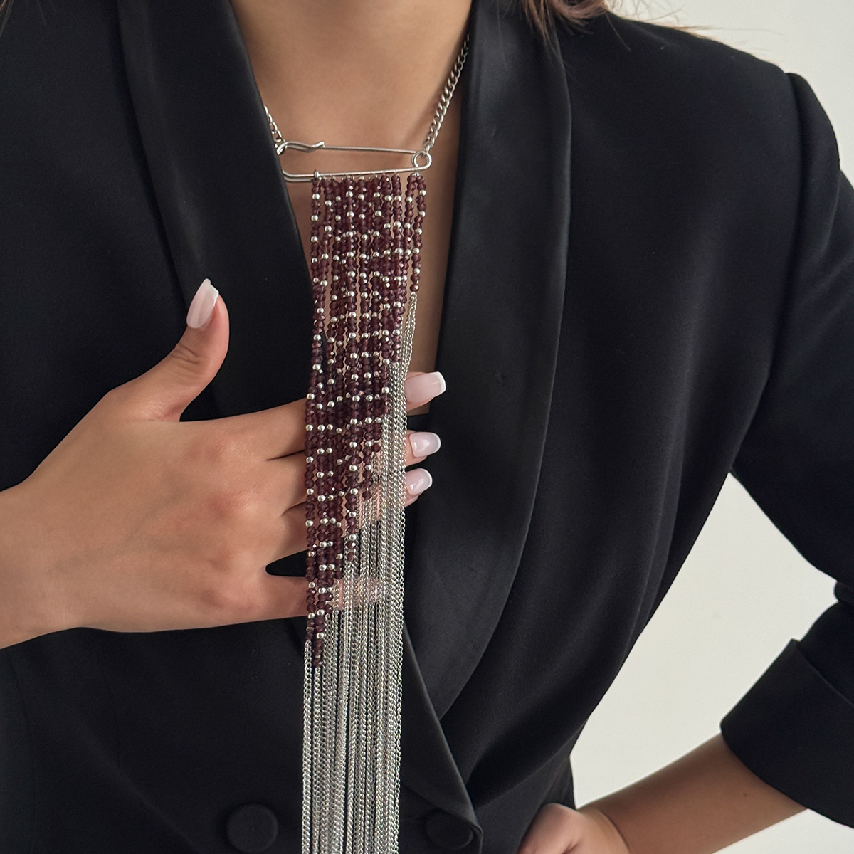 Silver Color Tassel Chain Broo - Women'S Fashion Jewellery review and price