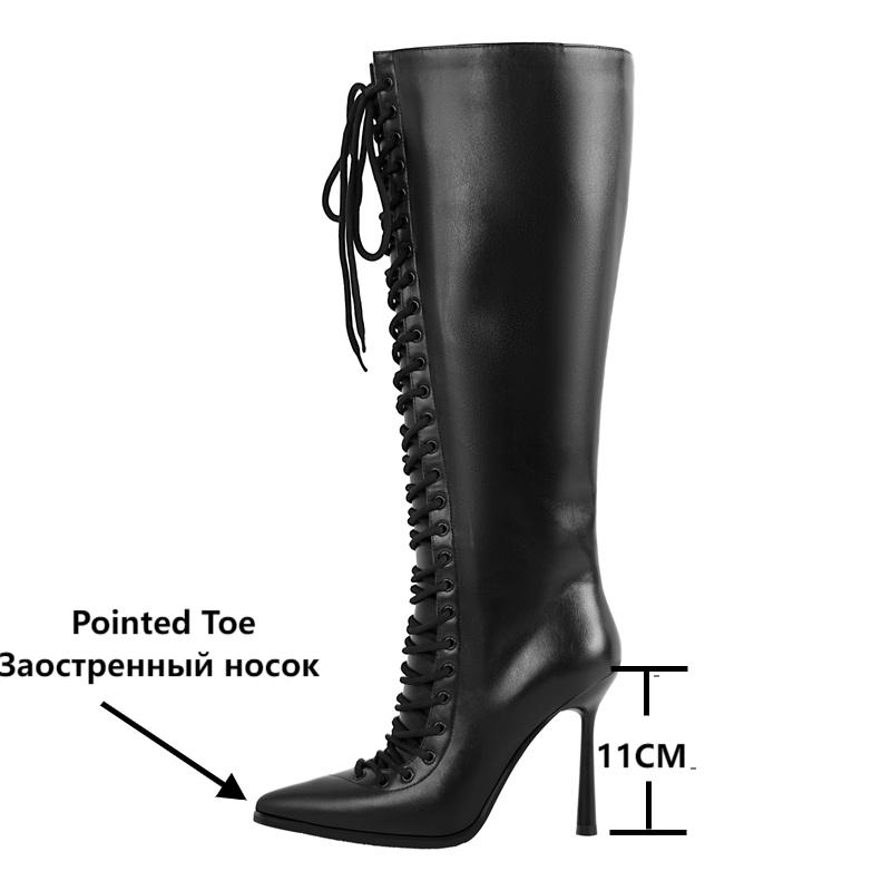 Onlymaker Pointed Toe Lace Up  - Women'S Fashion Knee High Boots review and price