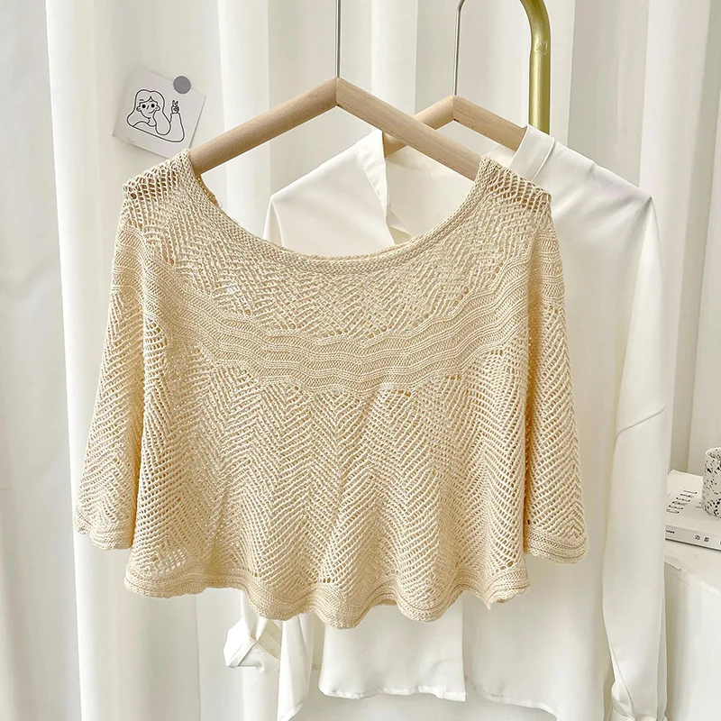 Solid Color Hollow Out Poncho  - Women'S Fashion Poncho review and price