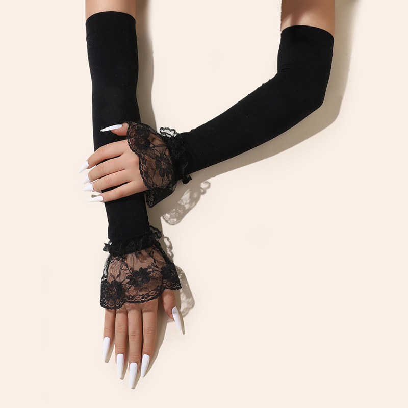 Fashion Long Lace Arm Sleeves  - Women Fashion Gloves review and price