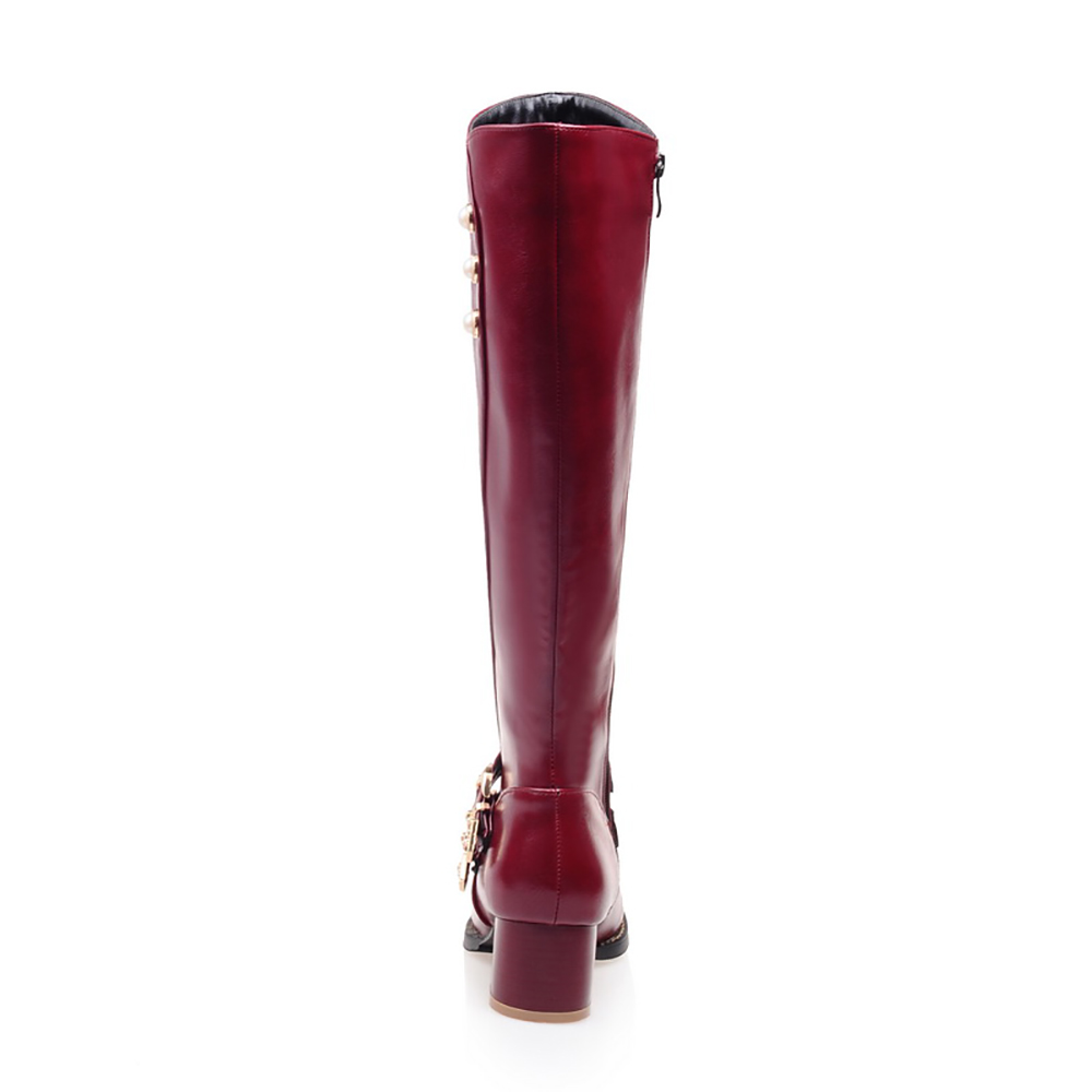 Brand New Fashion Red Black Wo - Women'S Fashion Knee High Boots review and price