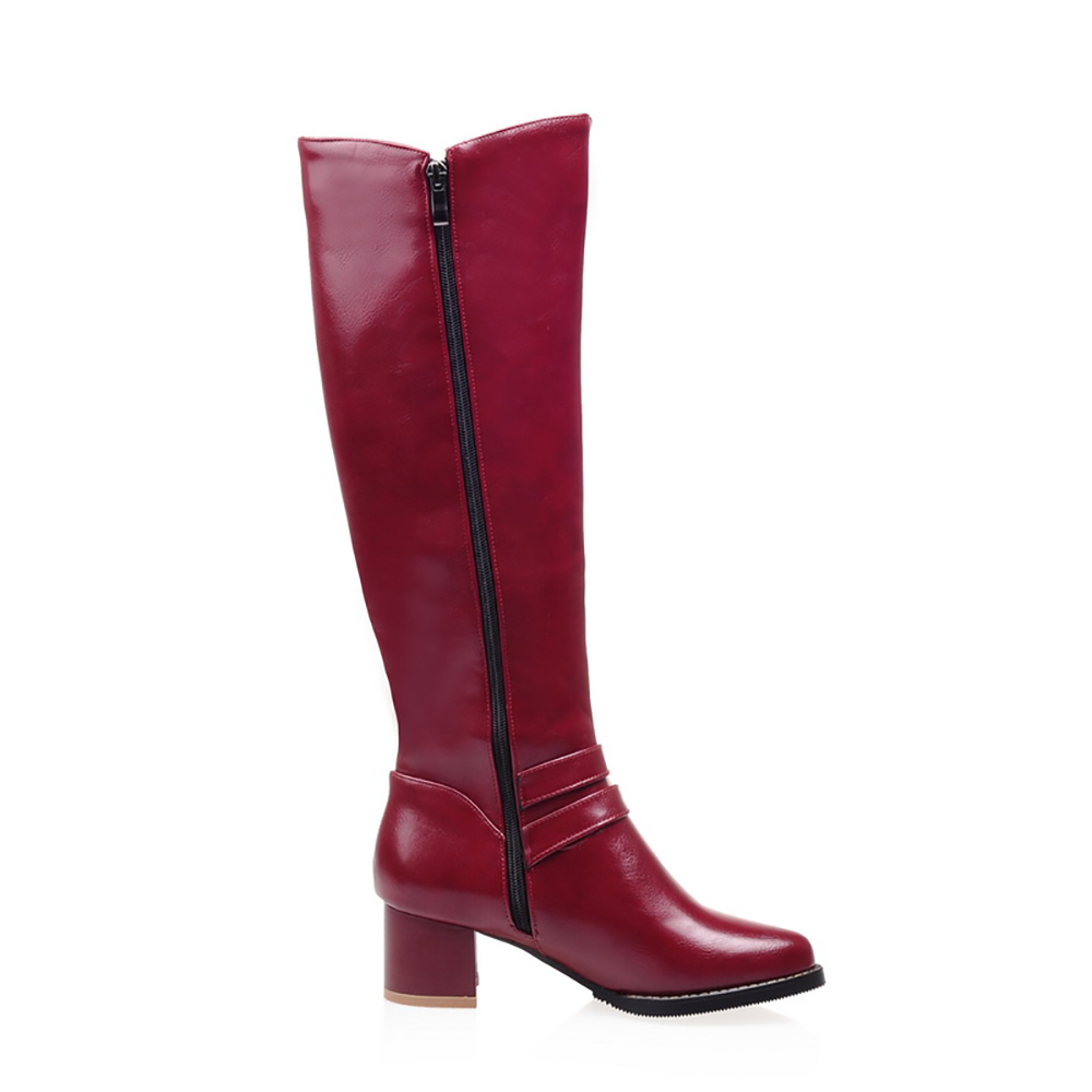 Brand New Fashion Red Black Wo - Women'S Fashion Knee High Boots review and price