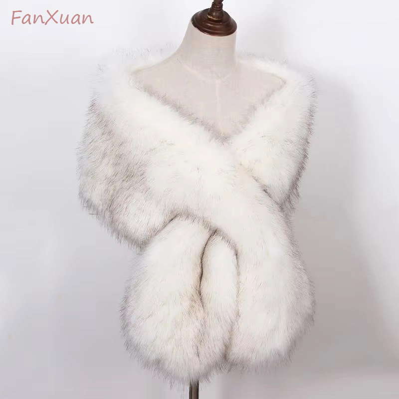 Faux Fox Fur Women Wraps Long  - Women'S Fashion Poncho review and price
