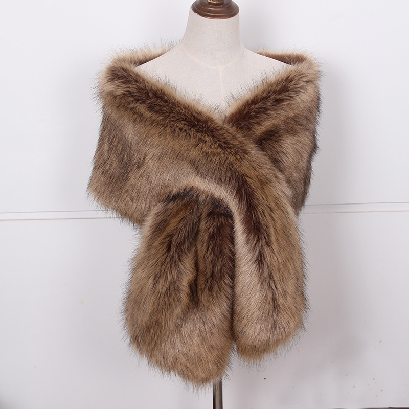 Faux Fox Fur Women Wraps Long  - Women'S Fashion Poncho review and price
