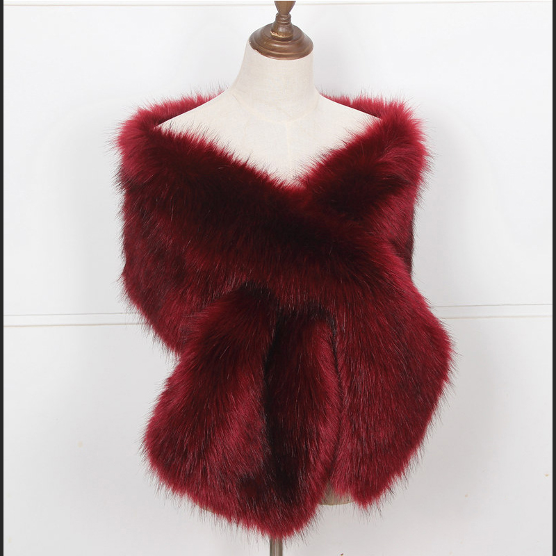 Faux Fox Fur Women Wraps Long  - Women'S Fashion Poncho review and price