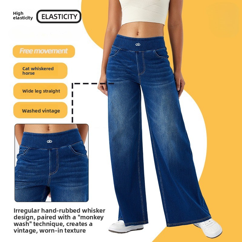 Women High Waist Wide Leg Deni - Mom Jeans Women review and price