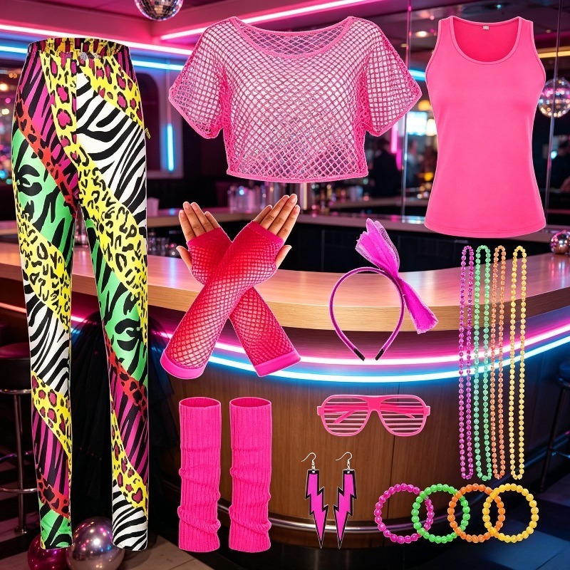 Girls Aged 14 and Above Shiny  - Women'S Fashion In The 80S review and price