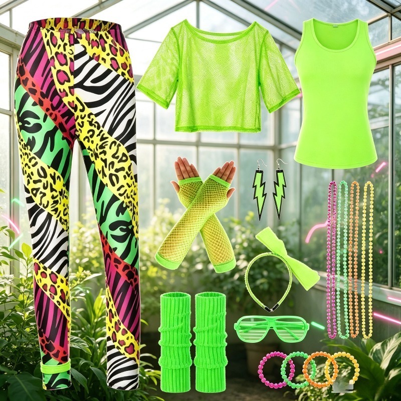 Girls Aged 14 and Above Shiny  - Women'S Fashion In The 80S review and price